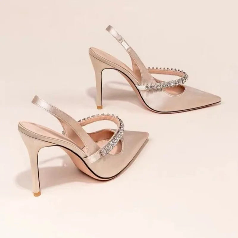 Water Diamond Pointed High-heels